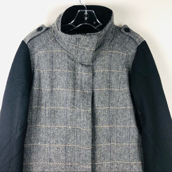 NWT Prana Grey black wool herringbone Caprise convertible jacket medium - Picture 5 of 14